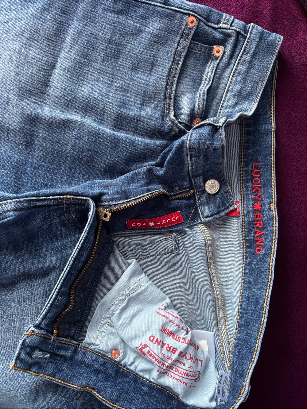 Lucky Brand Men's Faded Blue Slim Straight Jeans